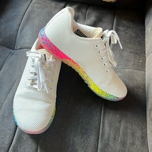 No Bull trainers white glitch neon